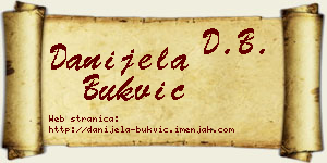Danijela Bukvić vizit kartica